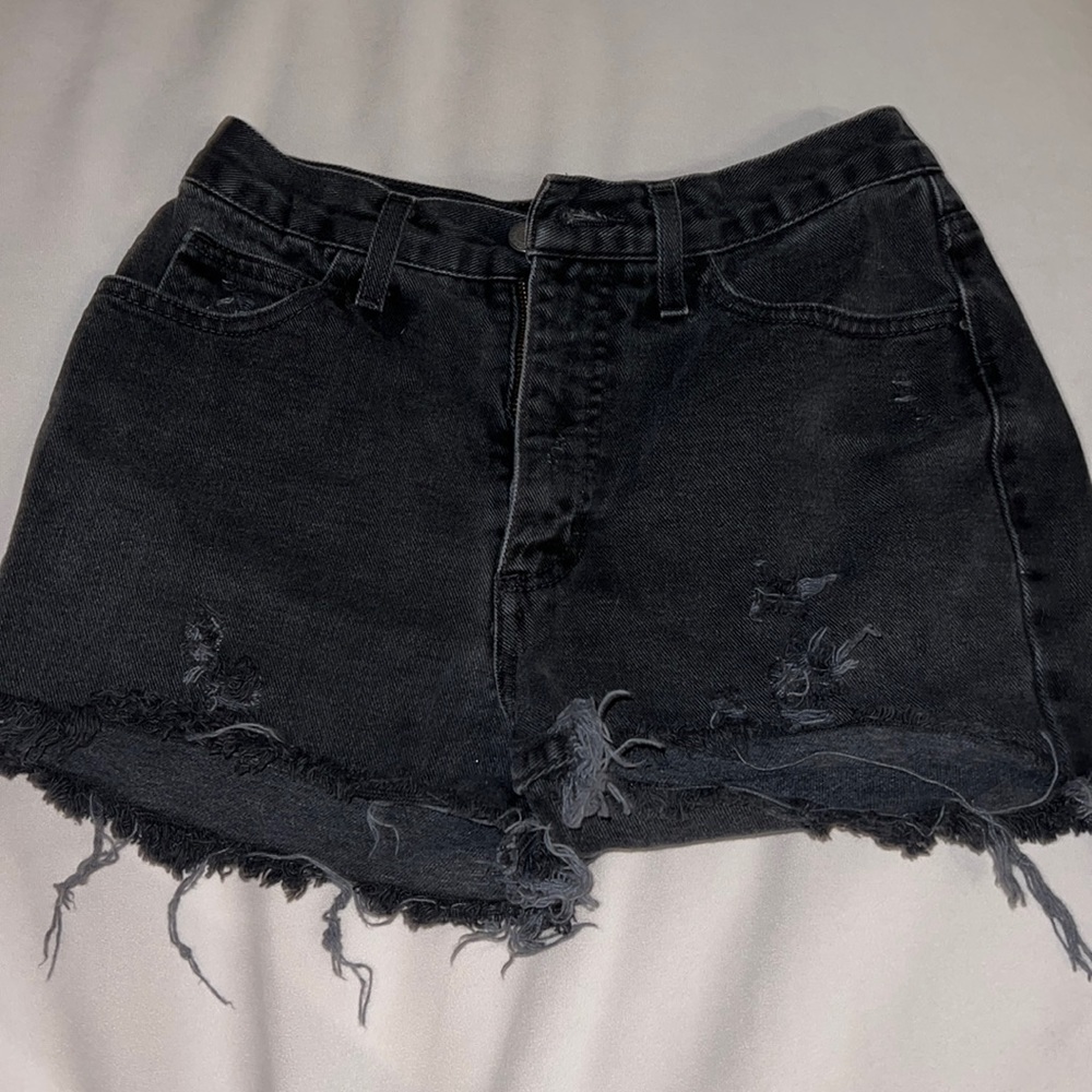 Guess distressed jean shorts